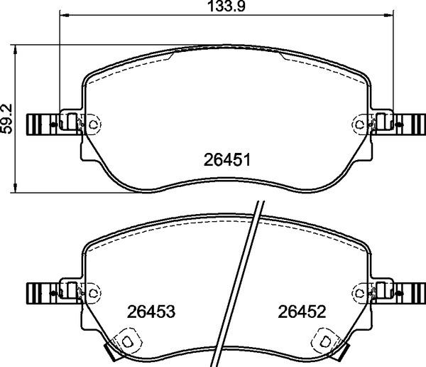 Brembo P 23 198 - Kit pastiglie freno, Freno a disco autozon.pro