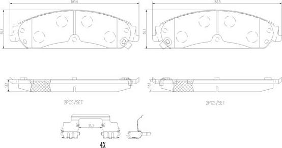 Brembo P23149N - Kit pastiglie freno, Freno a disco autozon.pro