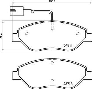 Brembo P 23 145 - Kit pastiglie freno, Freno a disco autozon.pro