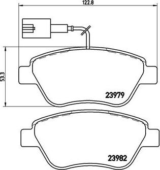 Brembo P 23 140 - Kit pastiglie freno, Freno a disco autozon.pro