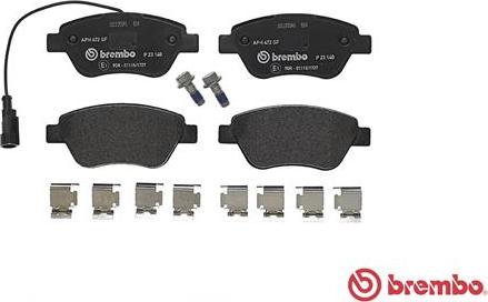 Brembo P 23 140 - Kit pastiglie freno, Freno a disco autozon.pro