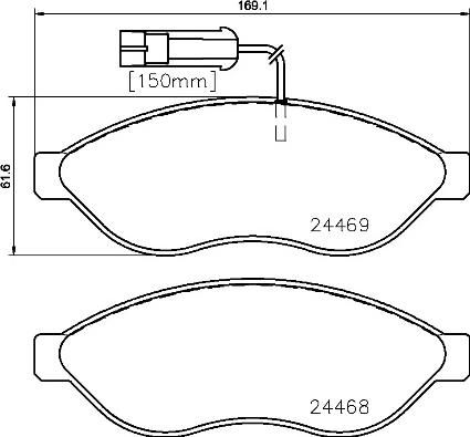 Brembo P 23 143 - Kit pastiglie freno, Freno a disco autozon.pro