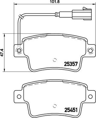 Brembo P 23 142 - Kit pastiglie freno, Freno a disco autozon.pro