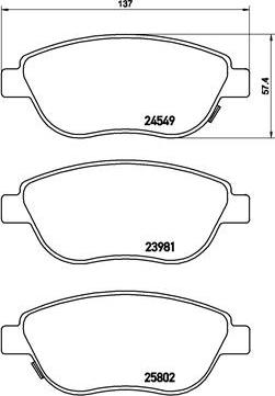 Brembo P 23 153 - Kit pastiglie freno, Freno a disco autozon.pro