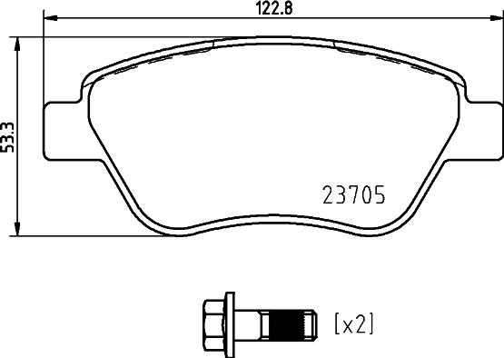 Brembo P 23 169 - Kit pastiglie freno, Freno a disco autozon.pro