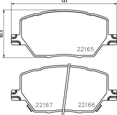 Brembo P 23 164 - Kit pastiglie freno, Freno a disco autozon.pro