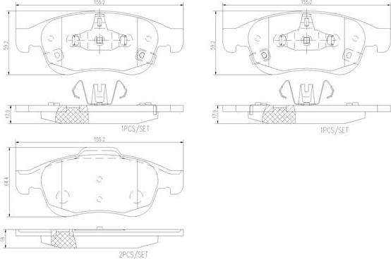 Brembo P23165N - Kit pastiglie freno, Freno a disco autozon.pro