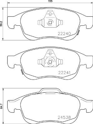 Brembo P 23 165X - Kit pastiglie freno, Freno a disco autozon.pro