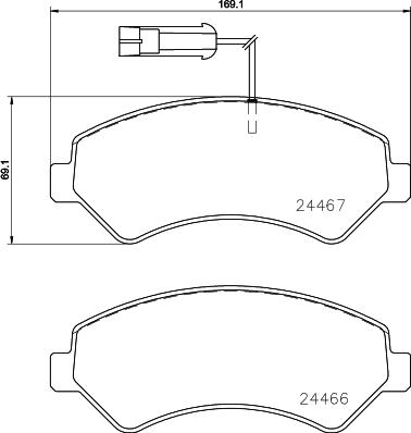 Brembo P 23 161 - Kit pastiglie freno, Freno a disco autozon.pro