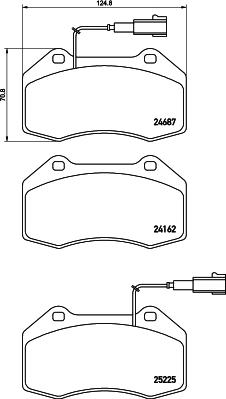 Brembo P 23 162 - Kit pastiglie freno, Freno a disco autozon.pro