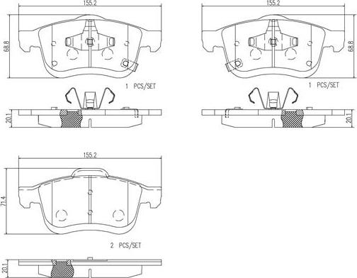 Brembo P23167N - Kit pastiglie freno, Freno a disco autozon.pro