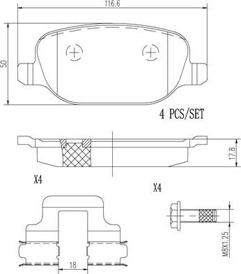 Brembo P23109N - Kit pastiglie freno, Freno a disco autozon.pro