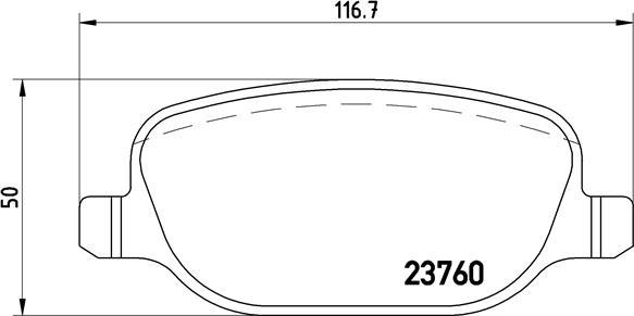 Brembo P 23 109 - Kit pastiglie freno, Freno a disco autozon.pro