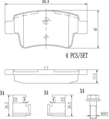 Brembo P23104N - Kit pastiglie freno, Freno a disco autozon.pro