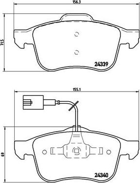 Brembo P 23 103 - Kit pastiglie freno, Freno a disco autozon.pro