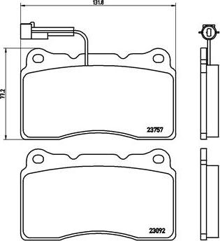 Brembo P 23 115X - Kit pastiglie freno, Freno a disco autozon.pro