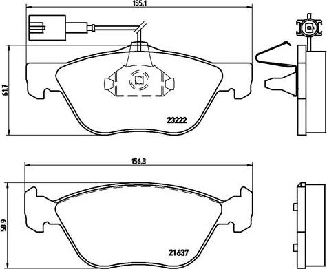 Brembo P 23 116 - Kit pastiglie freno, Freno a disco autozon.pro