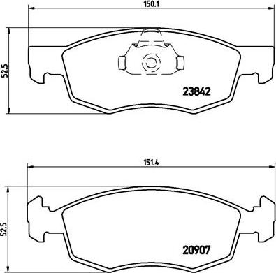 Brembo P 23 118 - Kit pastiglie freno, Freno a disco autozon.pro