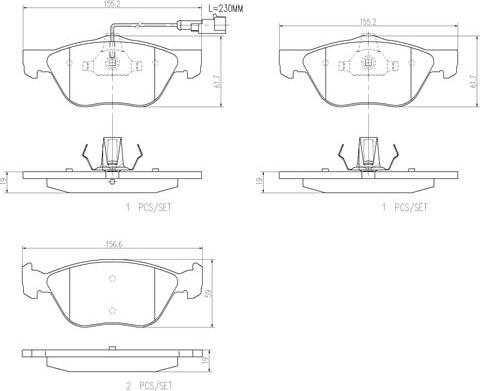 Brembo P23112N - Kit pastiglie freno, Freno a disco autozon.pro