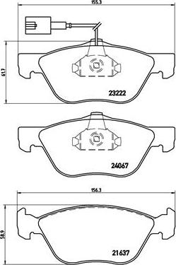 Brembo P 23 112 - Kit pastiglie freno, Freno a disco autozon.pro