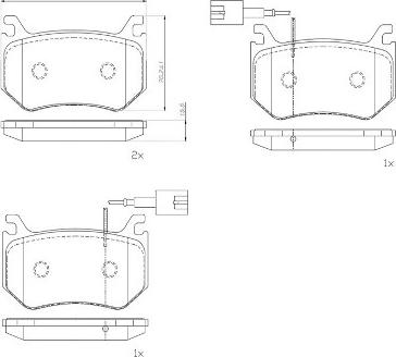 Brembo P 23 184 - Kit pastiglie freno, Freno a disco autozon.pro