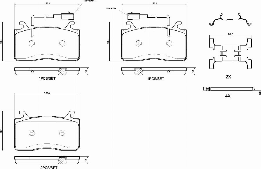 Brembo P23185N - Kit pastiglie freno, Freno a disco autozon.pro