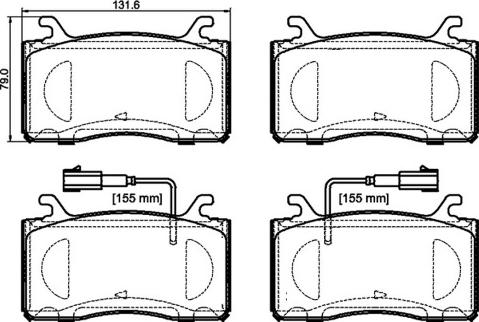 Brembo P 23 185 - Kit pastiglie freno, Freno a disco autozon.pro