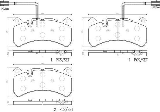 Brembo P23186N - Kit pastiglie freno, Freno a disco autozon.pro