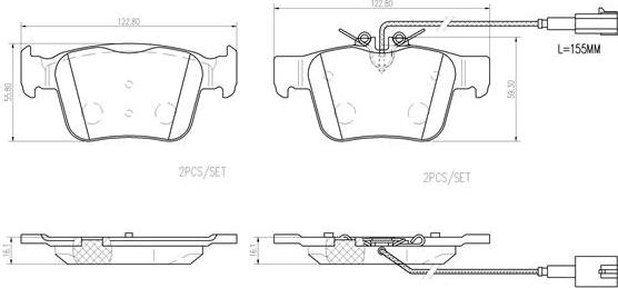 Brembo P23180N - Kit pastiglie freno, Freno a disco autozon.pro