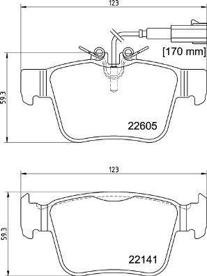 Brembo P 23 180 - Kit pastiglie freno, Freno a disco autozon.pro