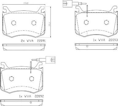 Brembo P 23 183 - Kit pastiglie freno, Freno a disco autozon.pro