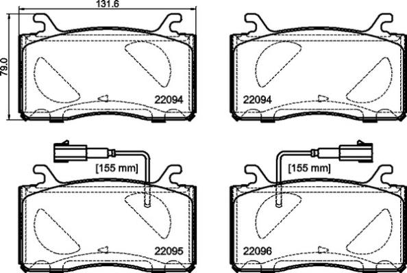 Brembo P 23 187 - Kit pastiglie freno, Freno a disco autozon.pro