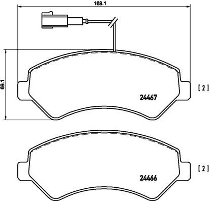 Brembo P 23 136 - Kit pastiglie freno, Freno a disco autozon.pro