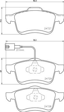 Brembo P 23 130 - Kit pastiglie freno, Freno a disco autozon.pro