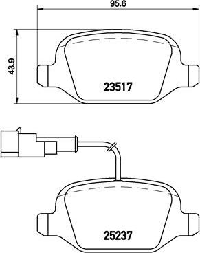 Brembo P 23 131 - Kit pastiglie freno, Freno a disco autozon.pro