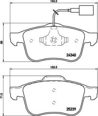 Brembo P 23 132 - Kit pastiglie freno, Freno a disco autozon.pro