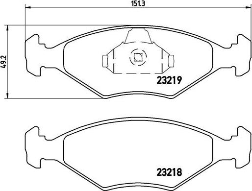 Brembo P 23 124 - Kit pastiglie freno, Freno a disco autozon.pro