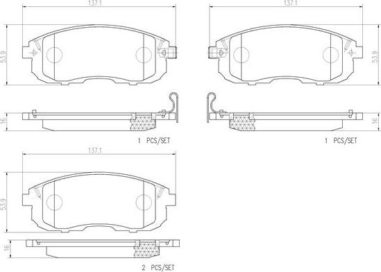 Brembo P23126N - Kit pastiglie freno, Freno a disco autozon.pro