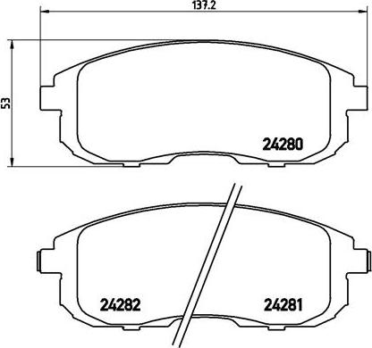 Brembo P 23 126 - Kit pastiglie freno, Freno a disco autozon.pro