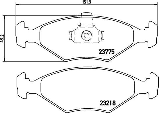 Brembo P 23 123 - Kit pastiglie freno, Freno a disco autozon.pro