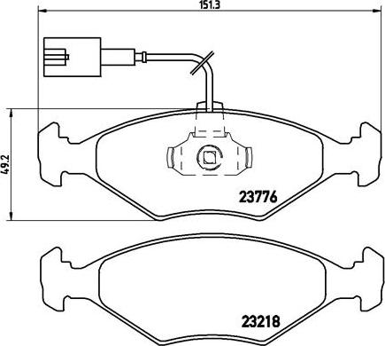 Brembo P 23 122 - Kit pastiglie freno, Freno a disco autozon.pro