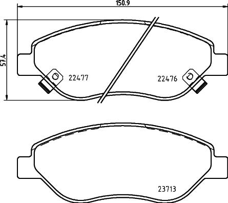 Brembo P 23 178 - Kit pastiglie freno, Freno a disco autozon.pro