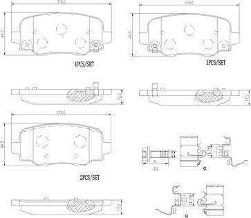 Brembo P23177N - Kit pastiglie freno, Freno a disco autozon.pro