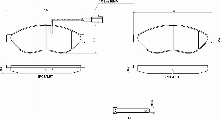 Brembo P 23 200 - Kit pastiglie freno, Freno a disco autozon.pro