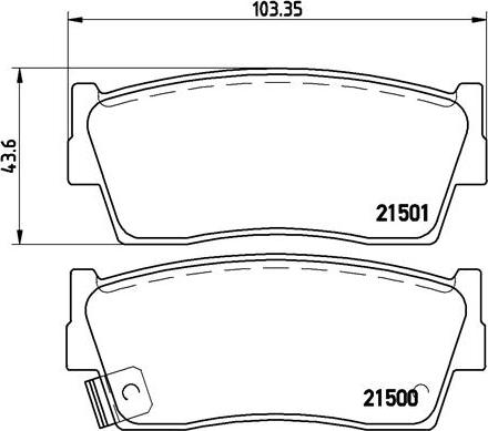 Brembo P 79 006 - Kit pastiglie freno, Freno a disco autozon.pro