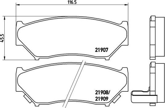 Brembo P 79 008 - Kit pastiglie freno, Freno a disco autozon.pro