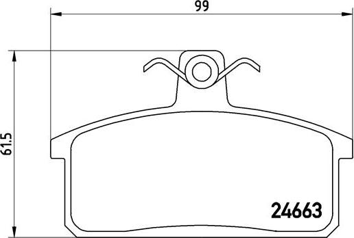 Brembo P 79 007 - Kit pastiglie freno, Freno a disco autozon.pro