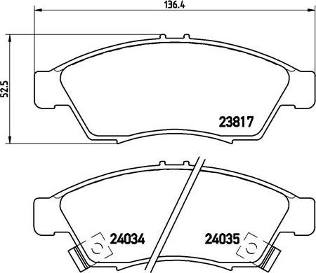 Brembo P 79 014 - Kit pastiglie freno, Freno a disco autozon.pro