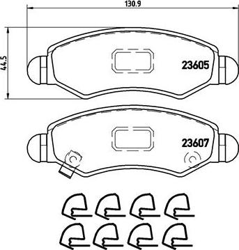 Brembo P 79 015 - Kit pastiglie freno, Freno a disco autozon.pro