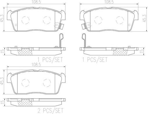 Brembo P79012N - Kit pastiglie freno, Freno a disco autozon.pro